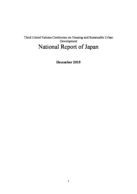 Habitat III National Report – Japan (final)