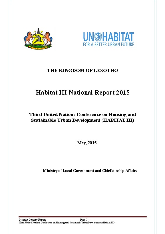 Lesotho National Report