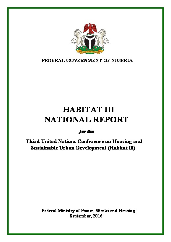Nigeria National Report
