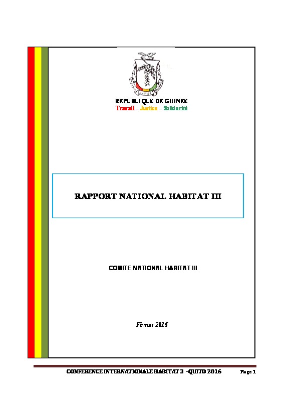 Guinea National Report