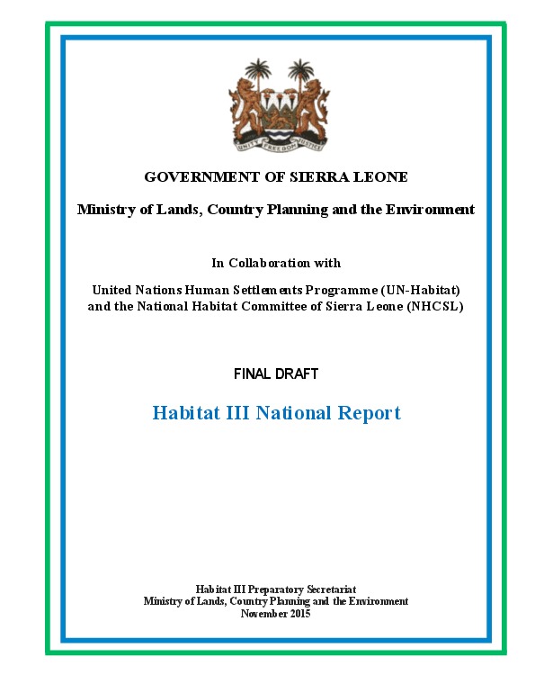 Sierra Leone – National Report